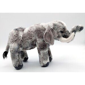 Douglas Cuddle Toys Gray Elephant Plush Stuffed Animal Trunk Up 11"